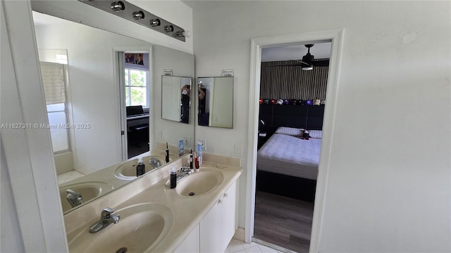 1425 Crossbill Ct, Weston, FL 33327 - ensuite bathroom featuring double vanity and tile patterned floors