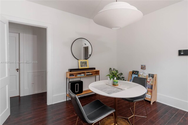 1210 Genoa St, Coral Gables, FL 33134 - dining room featuring wood finished floors and an office area