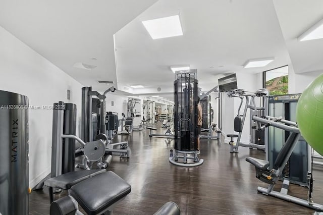 3300 NE 192nd St Unit 1707, Aventura, FL 33180 - gym featuring wood finished floors