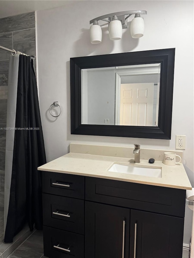 9500 SW 3rd St Unit 239, Boca Raton, FL 33428 - bathroom with vanity and a tile shower
