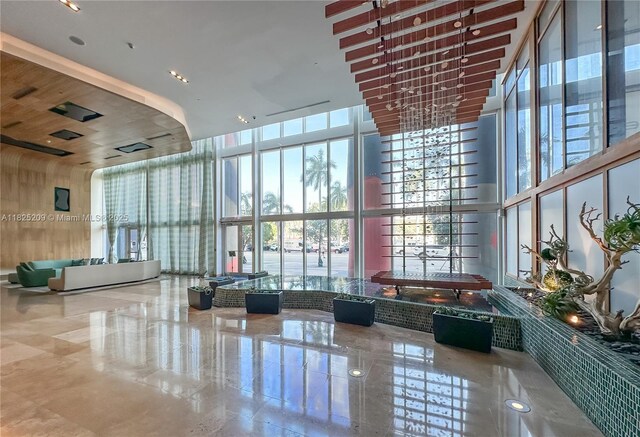 50 Biscayne Blvd Unit 3002, Miami, FL 33132 - lobby with a towering ceiling and expansive windows