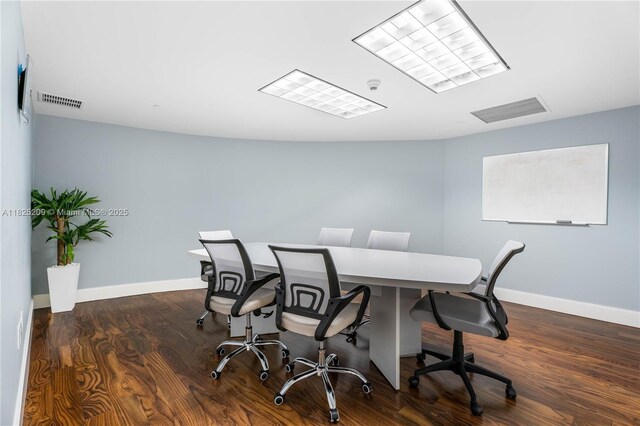 50 Biscayne Blvd Unit 3002, Miami, FL 33132 - home office with baseboards and dark wood-style flooring