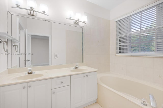 8122 SW 119th Ct Unit 8122, Miami, FL 33183 - bathroom with a bath and double vanity
