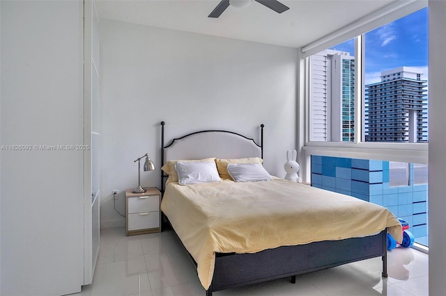 600 NE 27th St Unit 1105, Miami, FL 33137 - bedroom with ceiling fan