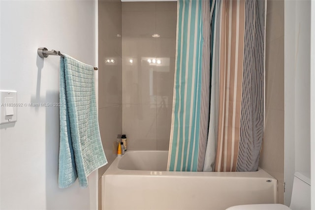 600 NE 27th St Unit 1105, Miami, FL 33137 - bathroom with shower / bath combo with shower curtain and toilet