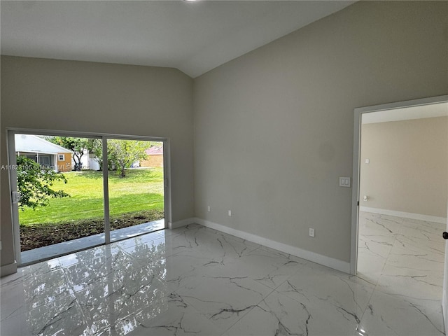 10000 Olive St, Miramar, FL 33025 - empty room with marble finish flooring and high vaulted ceiling