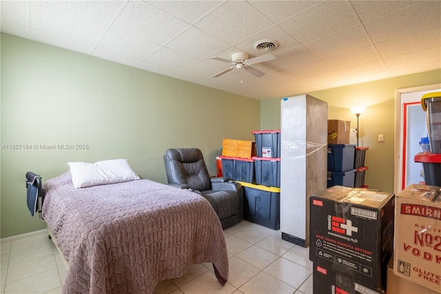 3126 Harbor Blvd Unit 1A, Port Charlotte, FL 33952 - tiled bedroom with a ceiling fan and baseboards