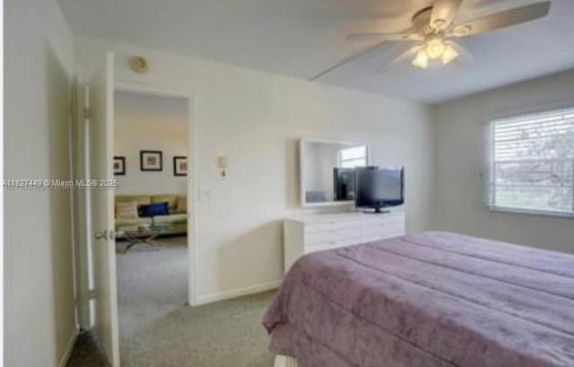 901 SW 128th Ter Unit 205A, Pembroke Pines, FL 33027 - bedroom with carpet and a ceiling fan