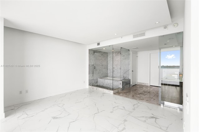 3131 NE 7th Ave Unit 2705, Miami, FL 33137 - full bathroom featuring marble finish floors and a marble finish shower