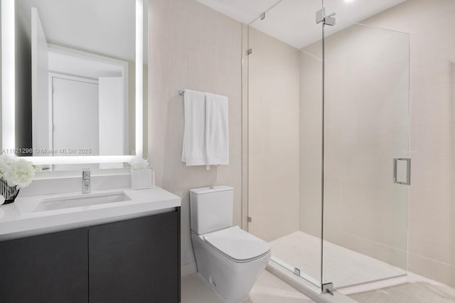 851 NE 1st Ave Unit 5202, Miami, FL 33132 - bathroom featuring vanity and a stall shower