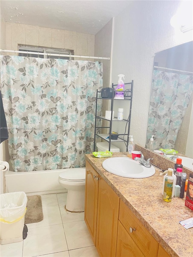 1905 NW 155th St, Miami Gardens, FL 33054 - bathroom featuring vanity, shower / bath combo, and tile patterned floors
