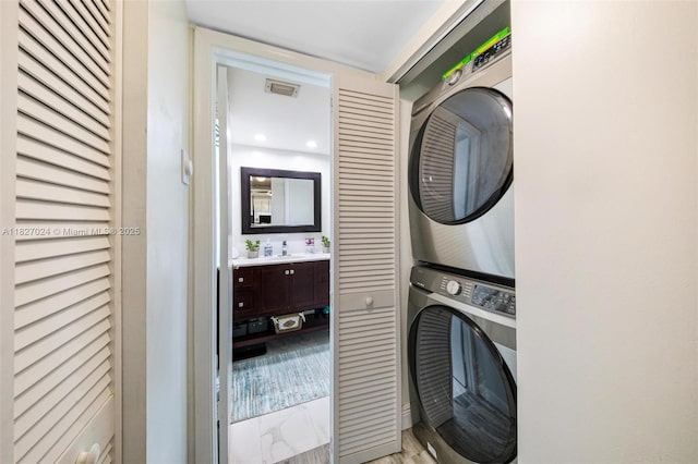7925 SW 86th St Unit 903, Miami, FL 33143 - laundry room with estacked washer and dryer