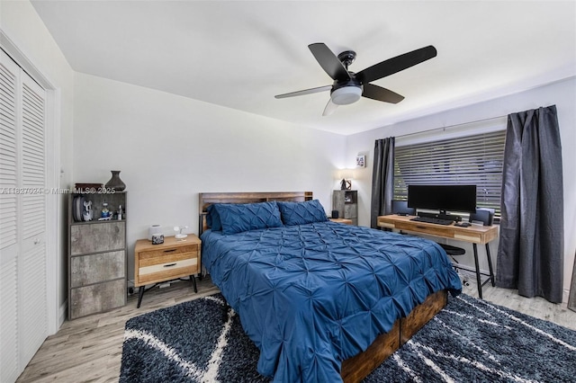 7925 SW 86th St Unit 903, Miami, FL 33143 - bedroom with wood finished floors and a ceiling fan
