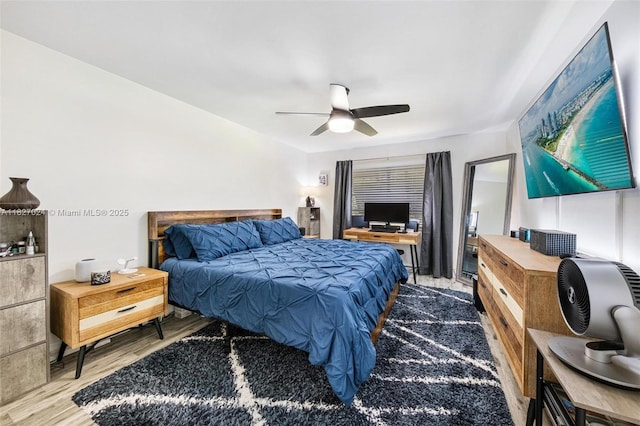 7925 SW 86th St Unit 903, Miami, FL 33143 - bedroom featuring wood finished floors and ceiling fan