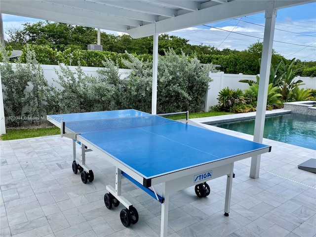 1321 Garfield St, Hollywood, FL 33019 - fenced backyard with a pool with connected hot tub