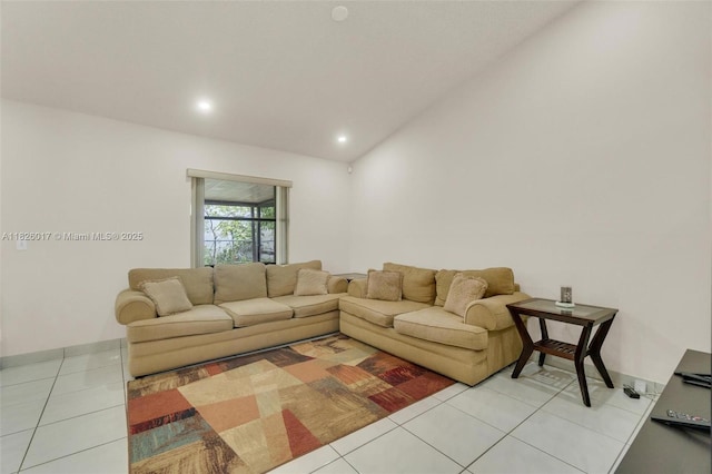4947 NW 91st Ter, Sunrise, FL 33351 - living room featuring light tile patterned flooring and recessed lighting