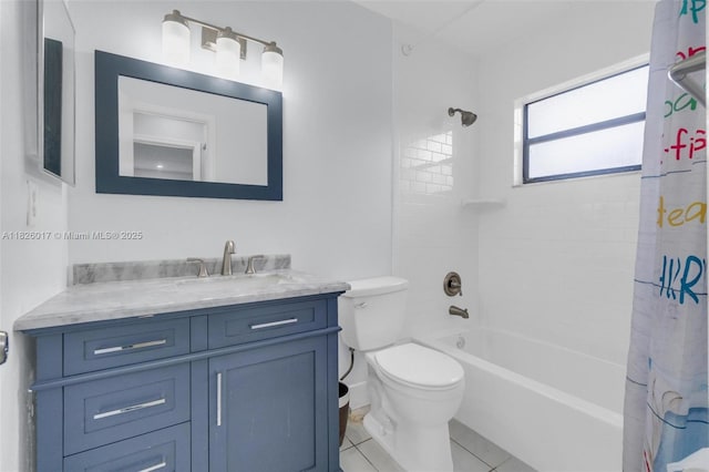 4947 NW 91st Ter, Sunrise, FL 33351 - full bathroom featuring vanity, shower / bathtub combination with curtain, and tile patterned floors