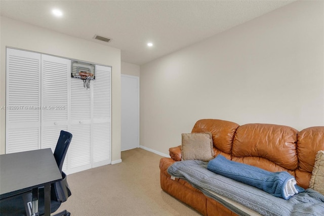 4947 NW 91st Ter, Sunrise, FL 33351 - home office featuring light carpet and recessed lighting