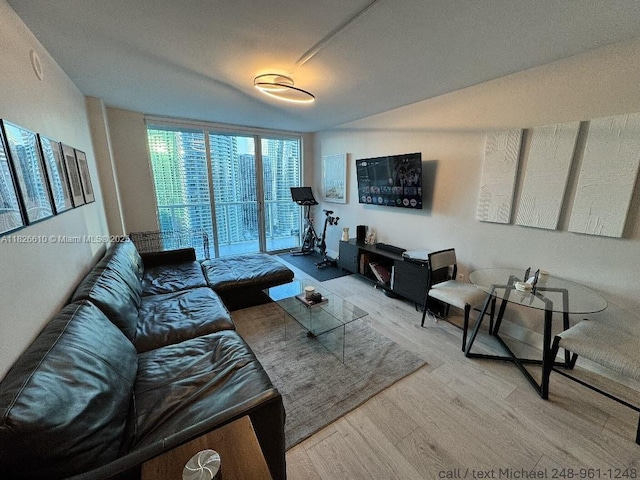 500 Brickell Ave Unit 3803, Miami, FL 33131 - living room featuring wood finished floors