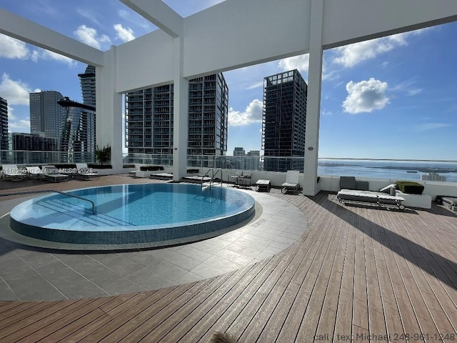 500 Brickell Ave Unit 3803, Miami, FL 33131 - community pool featuring a water view