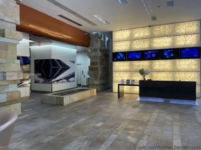 500 Brickell Ave Unit 3803, Miami, FL 33131 - welcome area with ornate columns