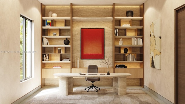 16825 Berkshire Ct, Southwest Ranches, FL 33331 - office space featuring built in shelves and baseboards
