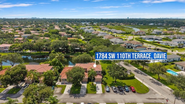 1784 SW 110th Ter, Davie, FL 33324 - aerial view of residential area featuring a large body of water