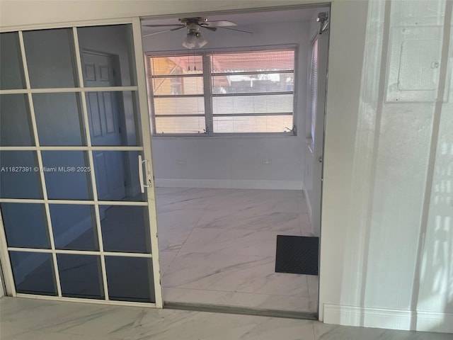 971 E 18th St, Hialeah, FL 33013 - hallway with marble finish floors