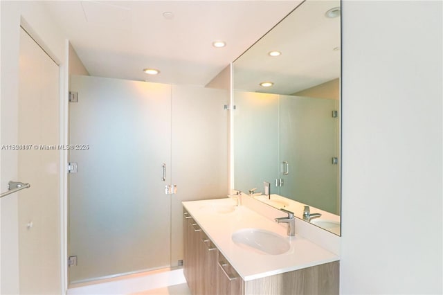 501 NE 31st St Unit 2005, Miami, FL 33137 - bathroom with double vanity and recessed lighting
