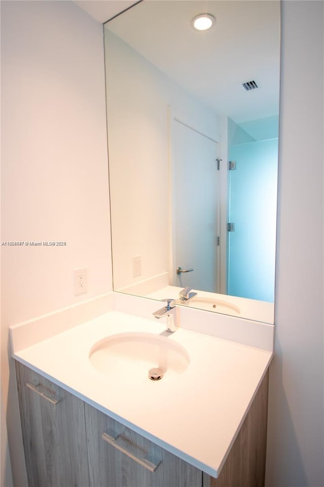 501 NE 31st St Unit 2005, Miami, FL 33137 - bathroom featuring vanity and recessed lighting