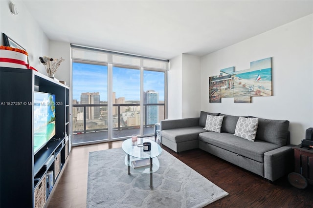 50 Biscayne Blvd Unit 3605, Miami, FL 33132 - living room with floor to ceiling windows and wood finished floors
