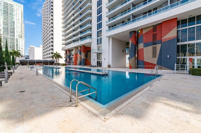 50 Biscayne Blvd Unit 3605, Miami, FL 33132 - community pool featuring a patio