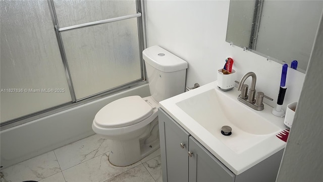 1750 NE 191st St Unit 804-1, Miami, FL 33179 - full bath with marble finish floors, vanity, and shower / bath combination with glass door
