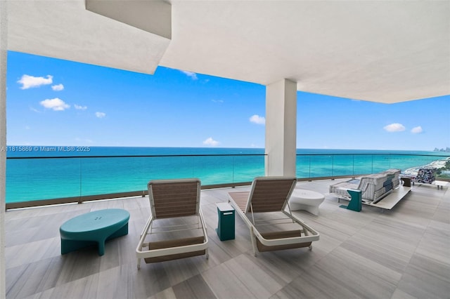 17901 Collins Ave Unit 1607, Sunny Isles Beach, FL 33160 - patio / terrace featuring a water view