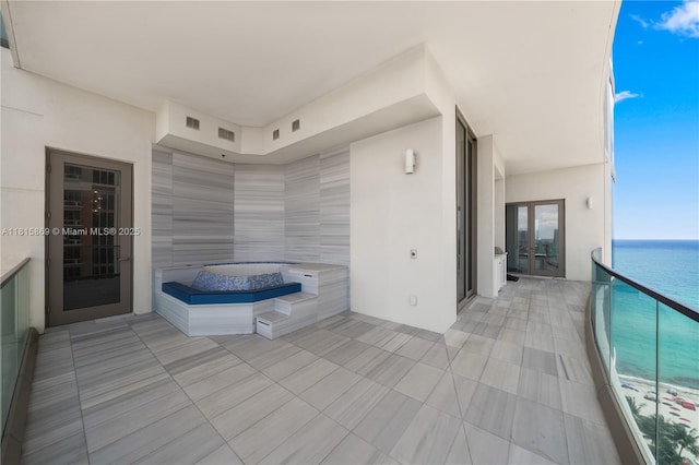 17901 Collins Ave Unit 1607, Sunny Isles Beach, FL 33160 - patio / terrace with a water view and french doors
