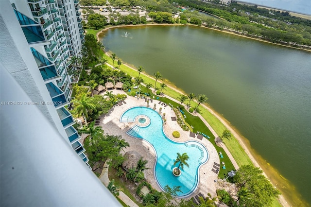 2641 N Flamingo Rd Unit 1603N, Sunrise, FL 33323 - bird's eye view of a pool and a nearby body of water