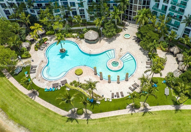 2641 N Flamingo Rd Unit 1603N, Sunrise, FL 33323 - aerial view of a pool