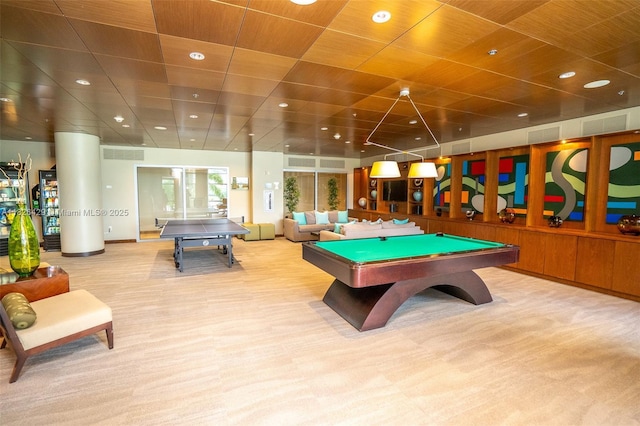 2641 N Flamingo Rd Unit 1603N, Sunrise, FL 33323 - game room with carpet, billiards, and recessed lighting