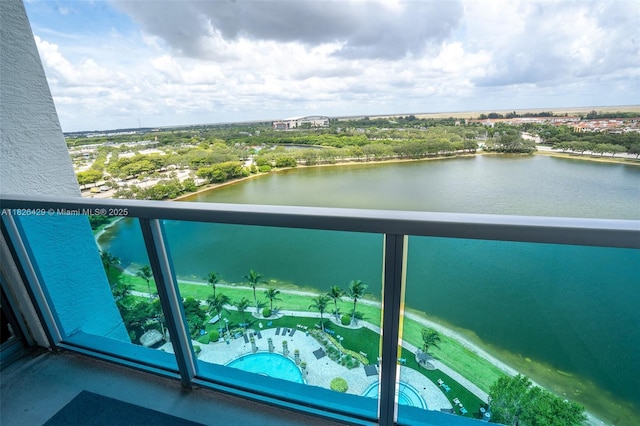 2641 N Flamingo Rd Unit 1603N, Sunrise, FL 33323 - balcony with a water view and view of pool