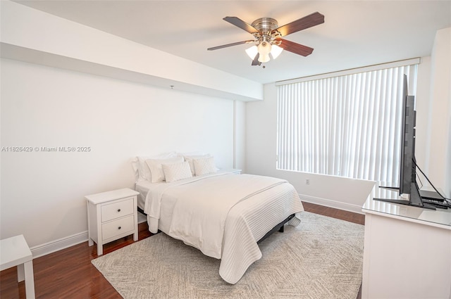2641 N Flamingo Rd Unit 1603N, Sunrise, FL 33323 - bedroom with dark wood-style floors and ceiling fan