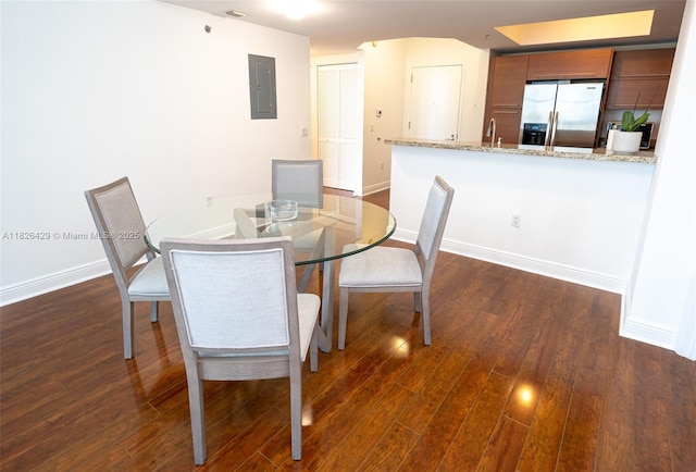 2641 N Flamingo Rd Unit 1603N, Sunrise, FL 33323 - dining area featuring electric panel and dark wood-type flooring