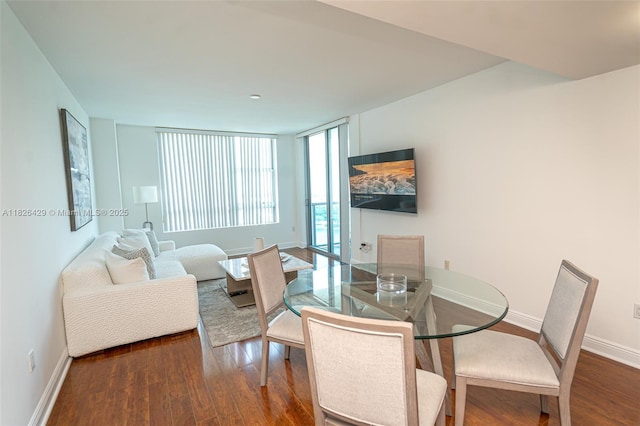 2641 N Flamingo Rd Unit 1603N, Sunrise, FL 33323 - dining area featuring wood finished floors and floor to ceiling windows