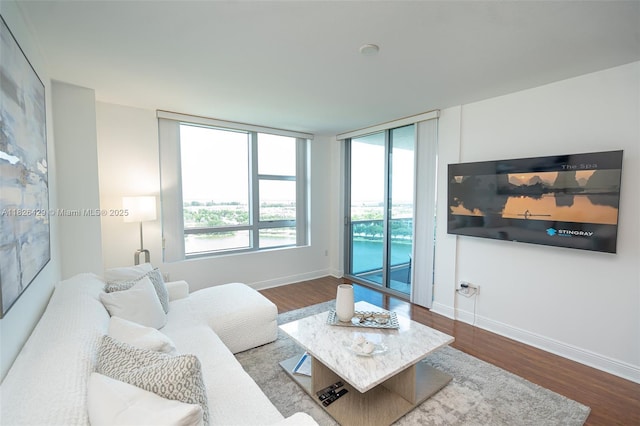 2641 N Flamingo Rd Unit 1603N, Sunrise, FL 33323 - living area with wood finished floors and plenty of natural light