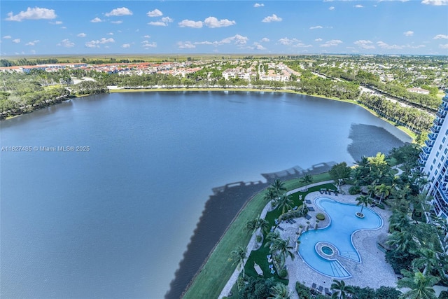 2681 N Flamingo Rd Unit 1903S, Sunrise, FL 33323 - drone / aerial view of a large body of water and a pool