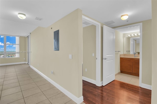 2681 N Flamingo Rd Unit 1903S, Sunrise, FL 33323 - empty room with electric panel and light wood finished floors