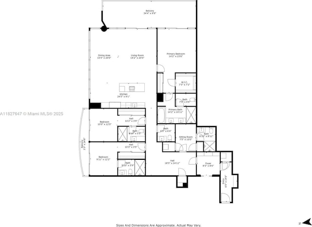 700 NE 26th Ter Unit 3101, Miami, FL 33137 - view of floor plan / room layout
