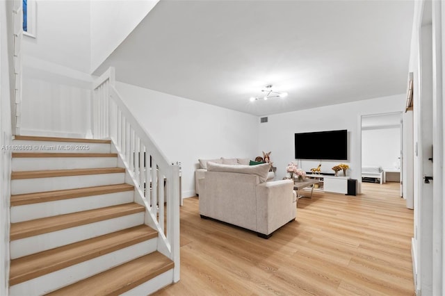 806 SW 119th Way, Davie, FL 33325 - living area with stairway and light wood-type flooring