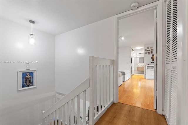 806 SW 119th Way, Davie, FL 33325 - hall featuring an upstairs landing and wood finished floors