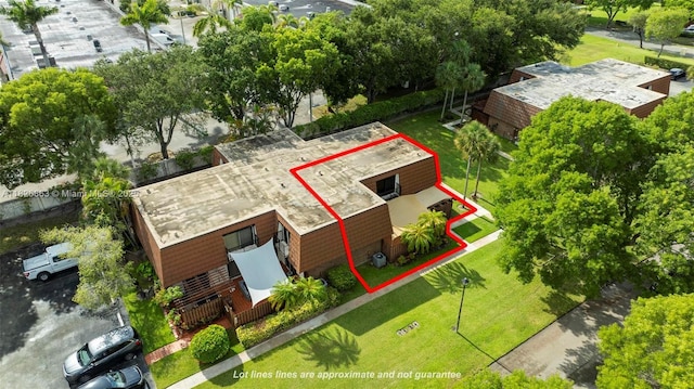 806 SW 119th Way, Davie, FL 33325 - aerial view of property and surrounding area with property parcel outlined