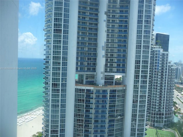 18201 Collins Ave Unit 4705, Sunny Isles Beach, FL 33160 - view of building exterior featuring view of water and beach and a view of city
